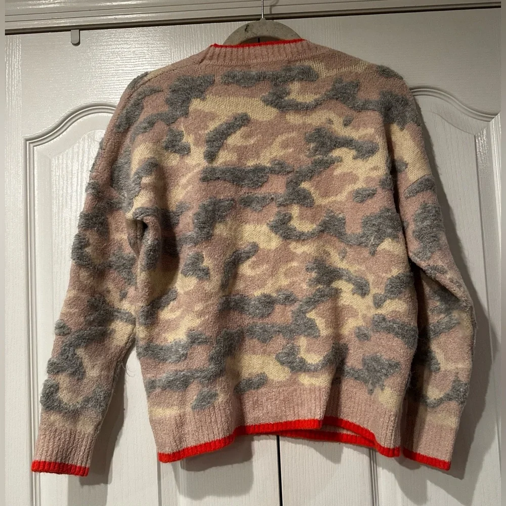 Anthropologie Central Park West Bush Camo Crewneck Sweater - Size XS